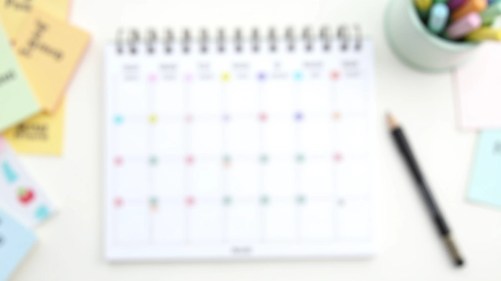 Calendar with marked dates and milestone checkpoints highlighted in color