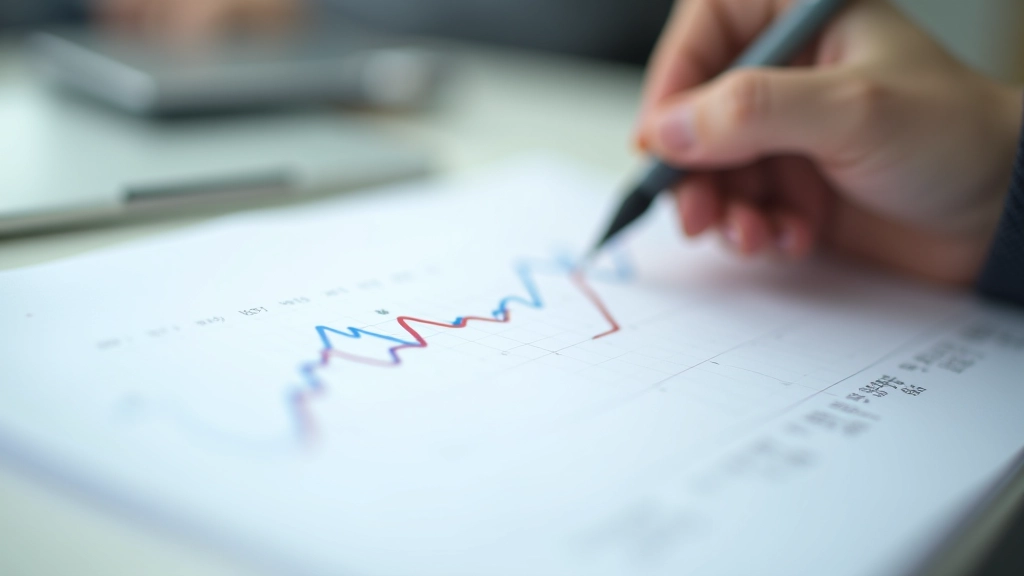 Progress tracking chart showing measurements and data points on printed paper