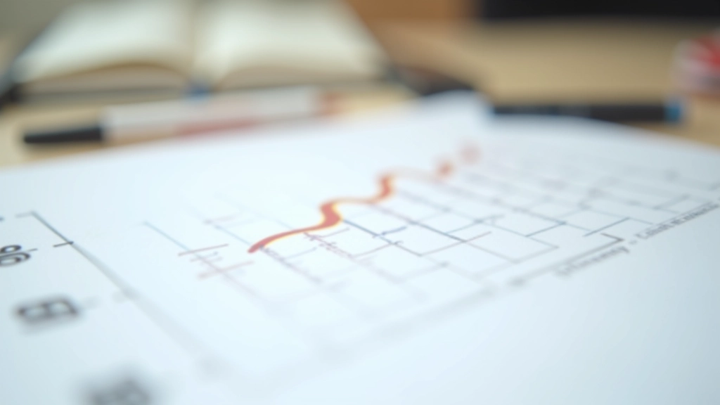 Progress chart with upward trending line and measurement points marked